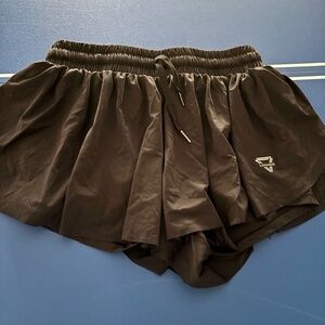 Luogongzi Large Women's Black Athletic Shorts